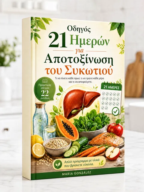 Εξώφυλλο του Οδηγού 21 Ημερών για Αποτοξίνωση του Συκωτιού